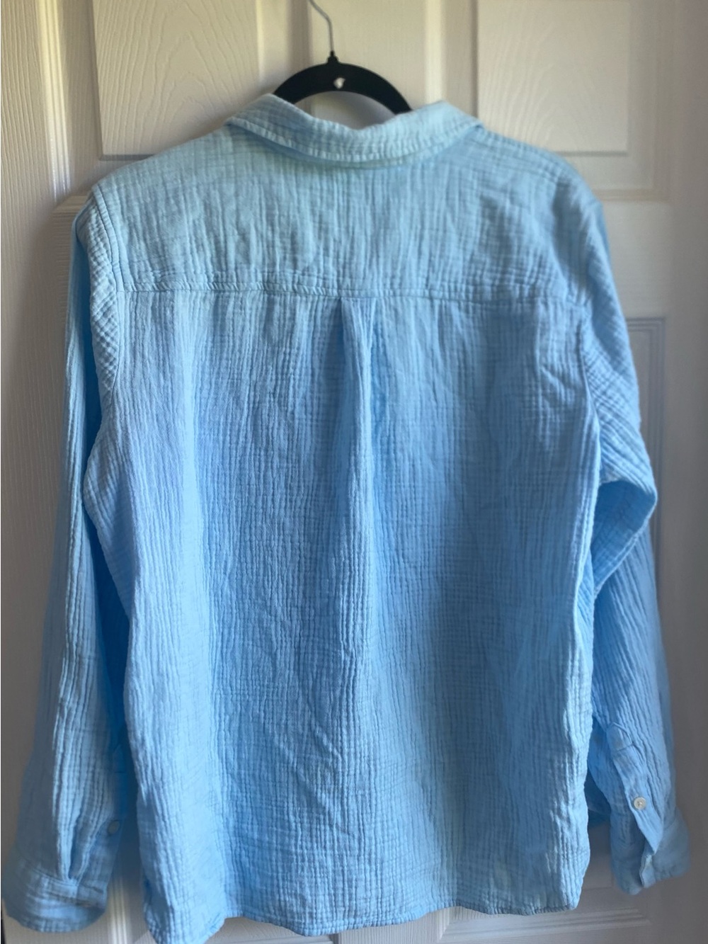 J. Crew Pale Blue Gauze Button-Up Shirt - Picture 5 of 5